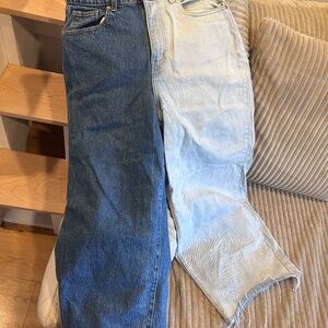 Wild fable mixed color wide leg jeans. size 8/29r